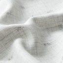 Viscose fabric, Lurex melange stripes – misty grey, 