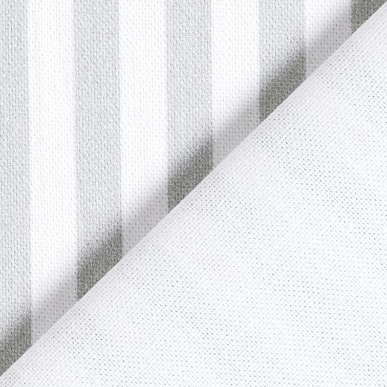 Decor Fabric Half Panama Vertical stripes – light grey/white,  image number 4
