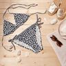 Swimsuit Fabric abstract leopard spots – blue-black/white,  thumbnail number 7