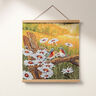 Decorative Panel Tapestry Fabric pair of birds – carmine/light beige,  thumbnail number 7