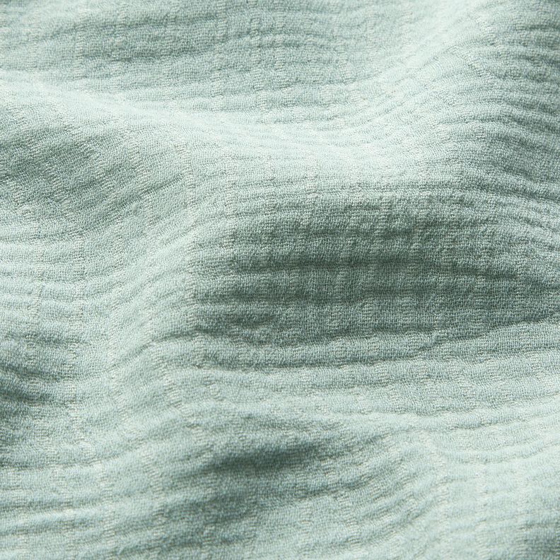 Linen Cotton Blend Jacquard Wave Pattern – pale mint,  image number 2