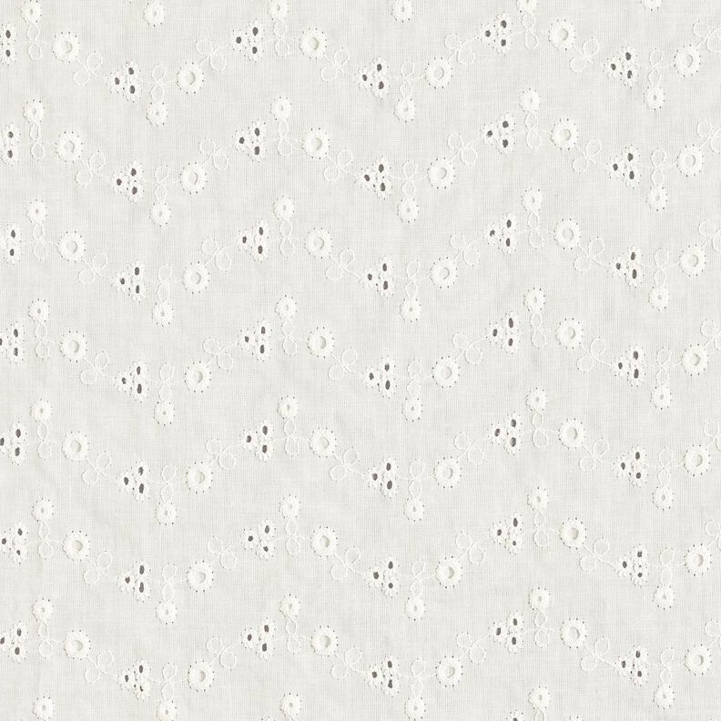 Cotton Batiste Broderie Anglaise Little flowers – offwhite,  image number 1