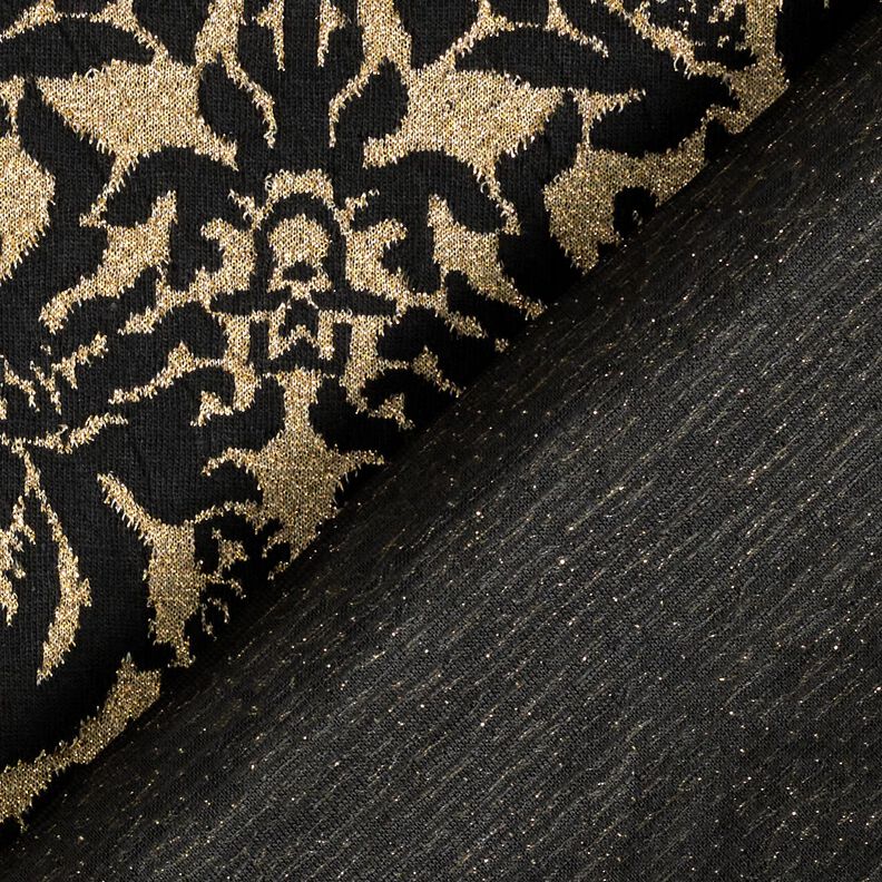 jacquard jersey ornaments – metallic gold/black,  image number 5