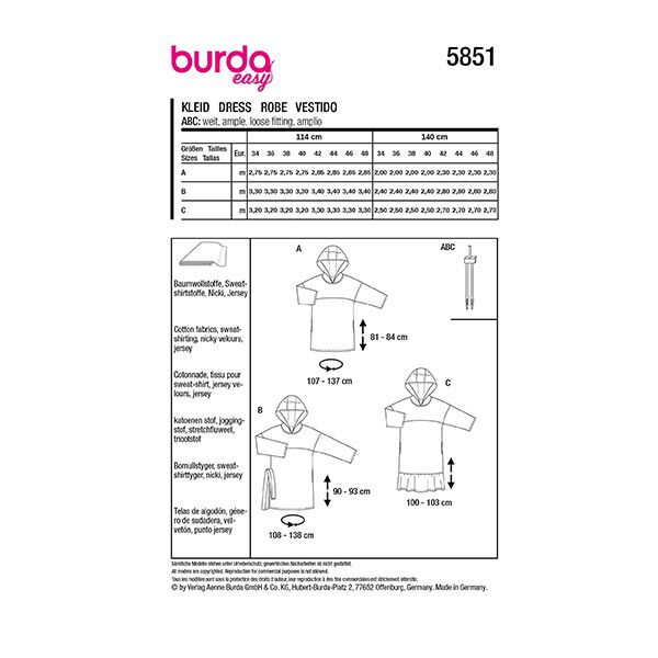 Dress | Burda 5851 | 34-48,  image number 12
