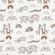 Cotton Jersey steppe animals and rainbows – white,  thumbnail number 1