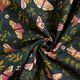 Decor Fabric Half Panama Butterflies – dark green/khaki,  thumbnail number 3
