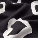 Alpine Fleece big hearts  – black/white, 
