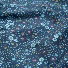 Cotton Jersey Forest flower meadow Digital Print – midnight blue, 