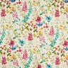 Decor Fabric Half Panama Meadow flowers – natural/raspberry,  thumbnail number 1