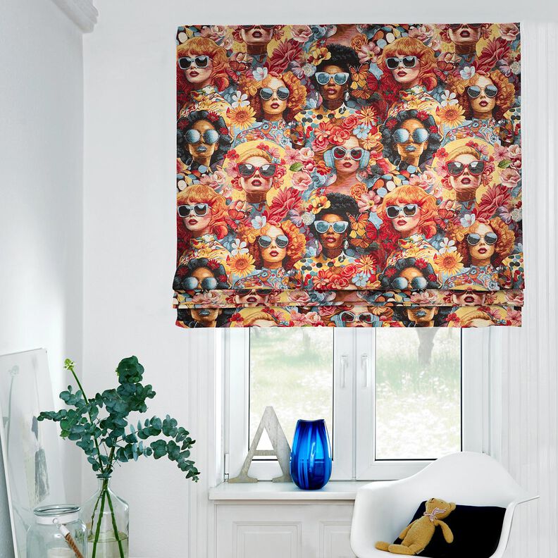 Decor Fabric Tapestry Fabric famous women – carmine/light beige, image number 8