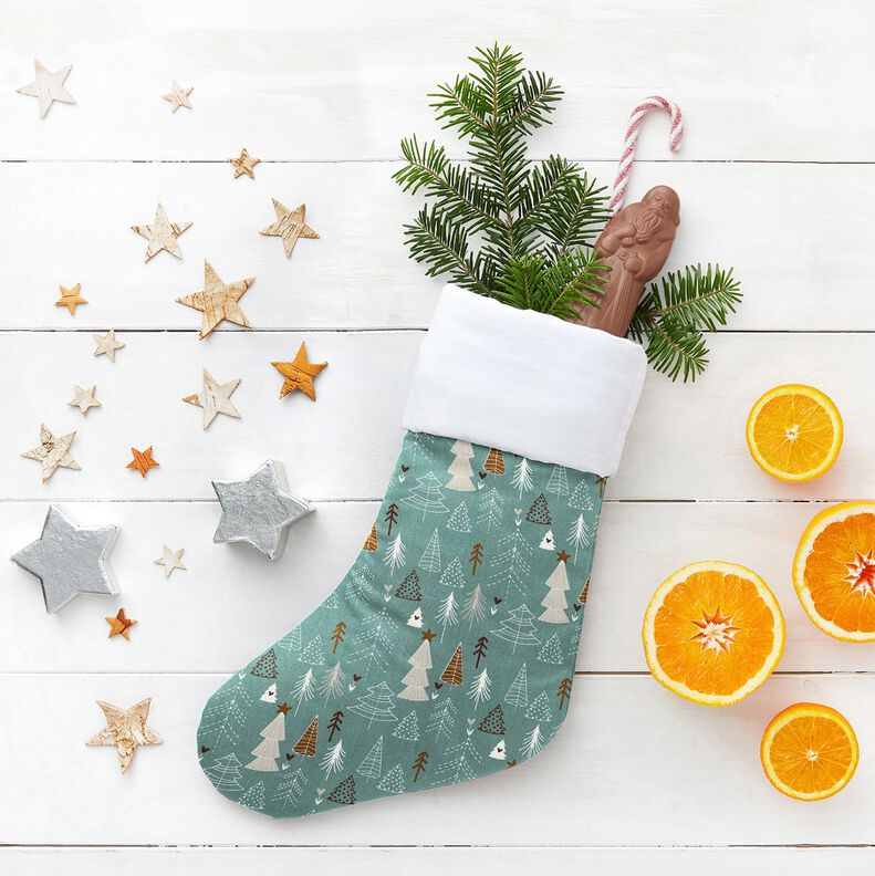 Cotton Poplin minimalist fir trees – reed, image number 6
