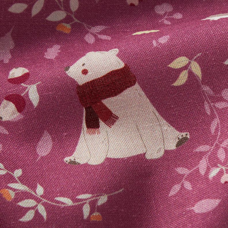 Organic Cotton Poplin autumn forest animals – purple, image number 2