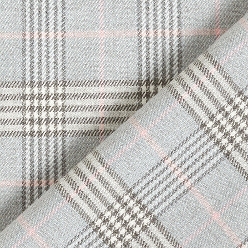 Stretch Trouser Fabric Tartan – light grey/dark grey,  image number 4