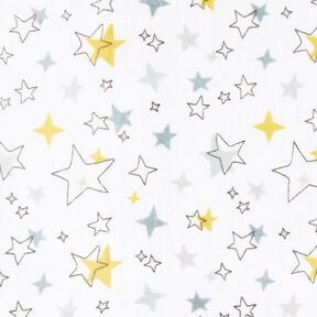 Cosy Fleece colourful stars – ivory/sunglow, 