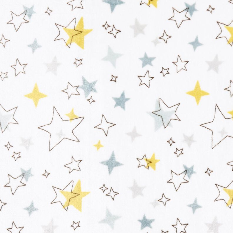 Cosy Fleece colourful stars – ivory/sunglow,  image number 1