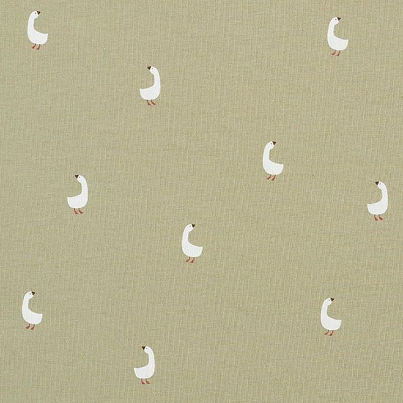 Cotton Jersey Cute Geese – pistachio,  image number 1
