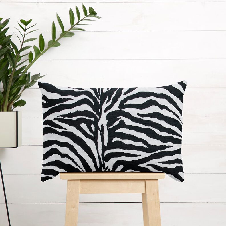 Upholstery Fabric Jacquard Zebra – white/black, image number 9