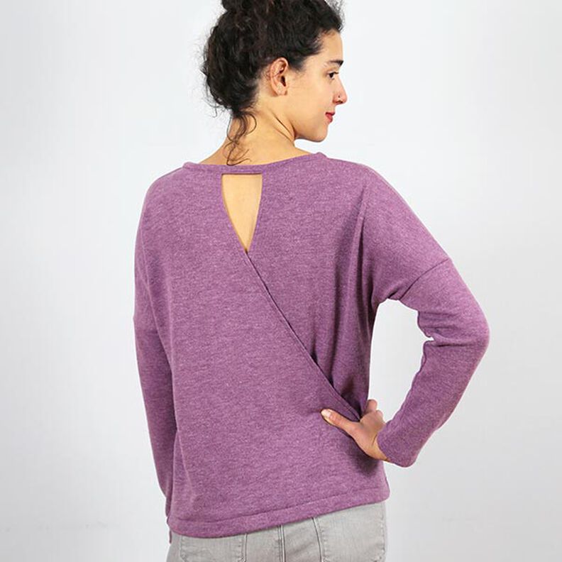FRAU VEGA - casual jumper with a wrap look in the back, Studio Schnittreif  | XS -  XXL,  image number 3