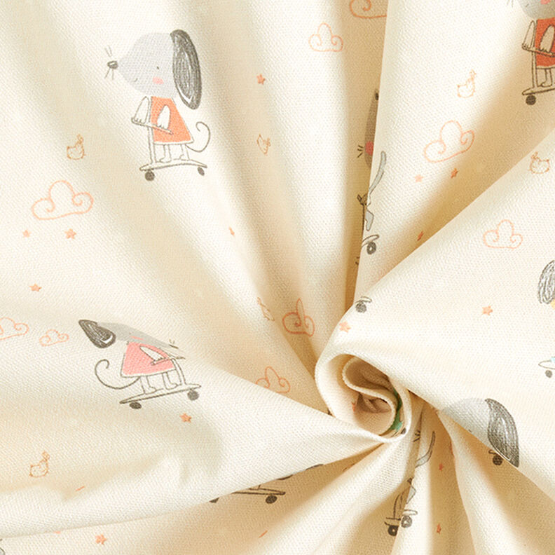 Decor Fabric Half Panama Dog and Cat – natural,  image number 3