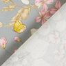 Decor Fabric Half Panama Flower Garden – dove blue/pink,  thumbnail number 4