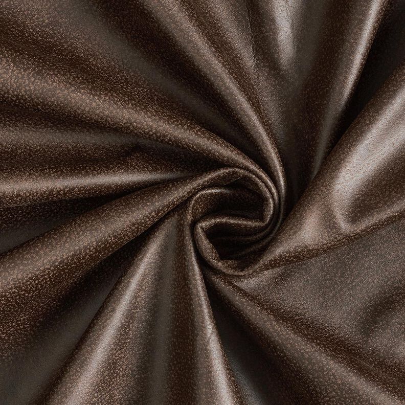 Upholstery Fabric Printed leather look – dark brown,  image number 1