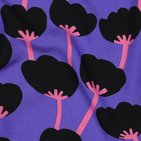LENZING™ ECOVERO™ viscose fabric  Poppies | Nerida Hansen – lilac/black, 