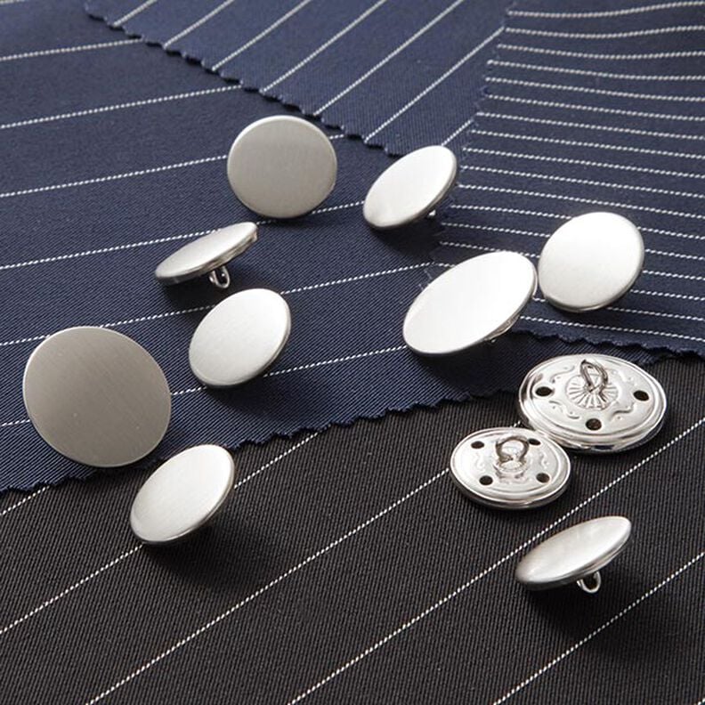 Suit Button Set [ 11-Pieces ] – silver metallic,  image number 1