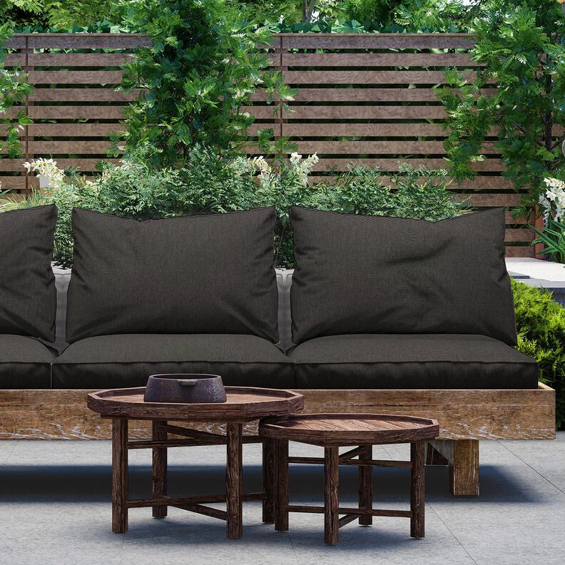Outdoor Fabric Canvas Fine Texture – black,  image number 5