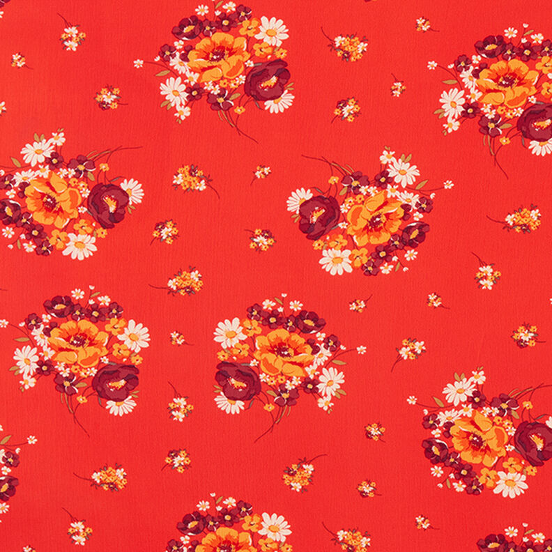 Bouquet crepe fabric – chili,  image number 1