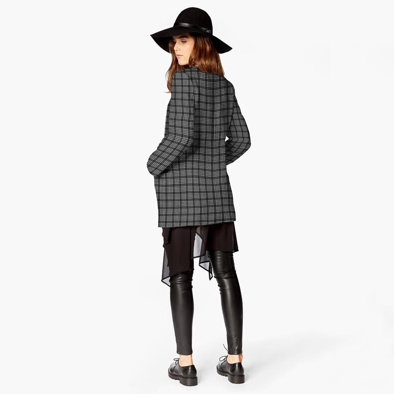 Coating knit stretch check – light grey/black,  image number 6