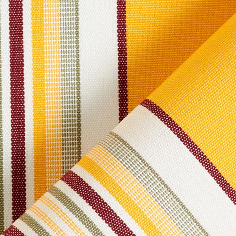 Awning Fabric Wide and Narrow Stripes – sunglow/white,  image number 4