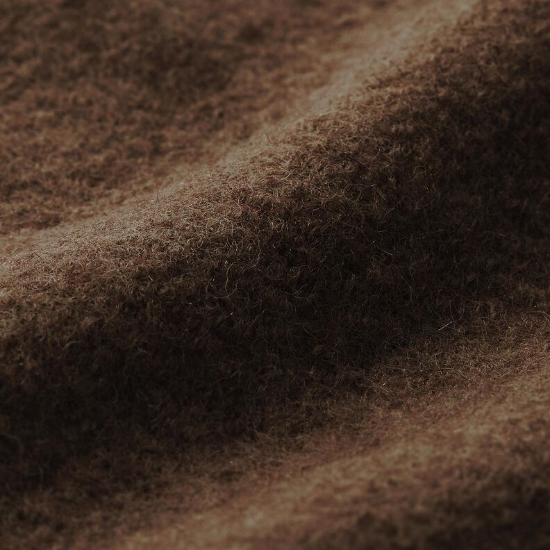 Fulled woollen loden Mottled – dark brown, image number 2