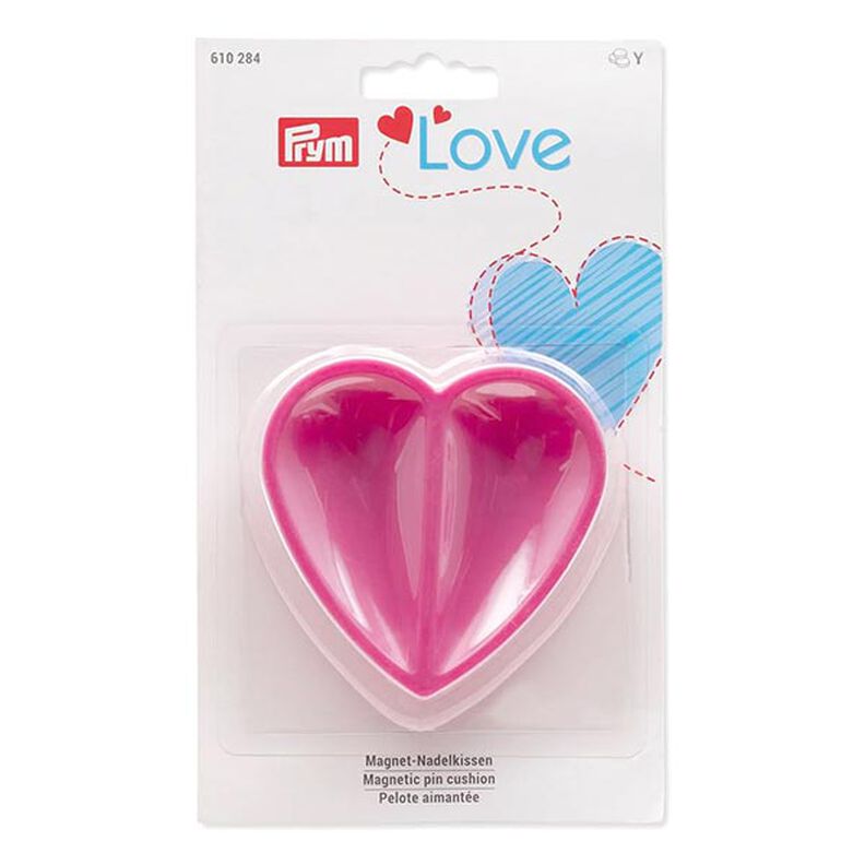 Heart Magnet Pincushion [ Dimensions:  80  x 80  x 26 mm  ] | Prym Love – pink,  image number 2