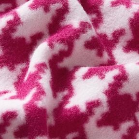 Coat Fabric Houndstooth – rosé/purple, 