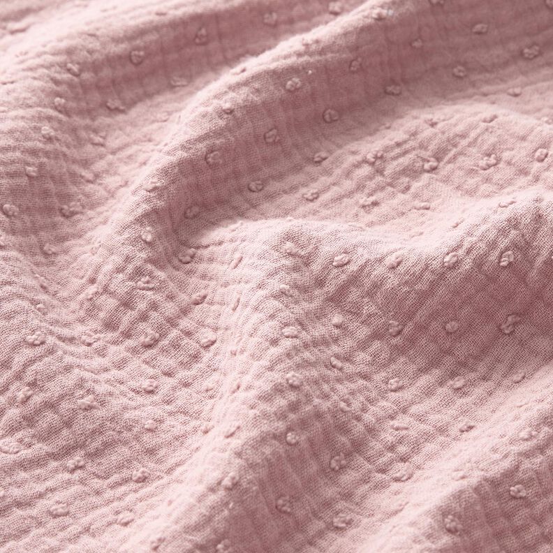 Double Gauze/Muslin dobby – light dusky pink,  image number 2