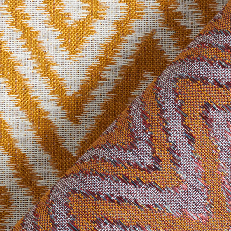 Outdoor fabric jacquard Ethno – mustard,  image number 4