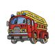 Fire engine appliqué [ 4 x 5 cm ] – chili,  thumbnail number 1