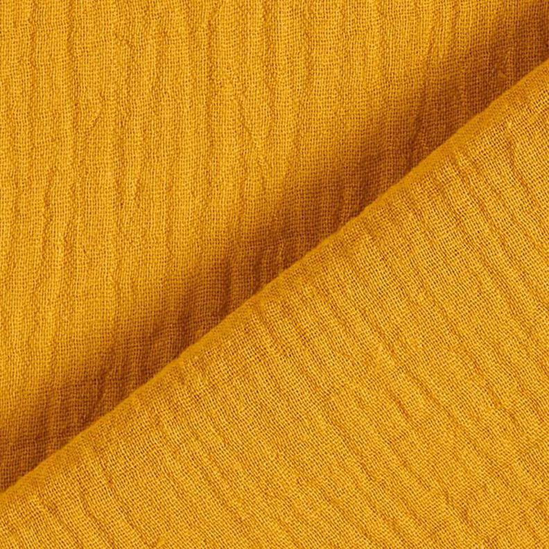 GOTS Double Gauze/Muslin | Tula – curry yellow,  image number 4