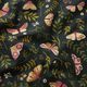 Decor Fabric Half Panama Butterflies – dark green/khaki,  thumbnail number 2