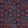 Swimsuit Fabric Mandala – blue-black/fire red,  thumbnail number 1