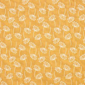 Dandelions Jacquard Furnishing Fabric – mustard, 