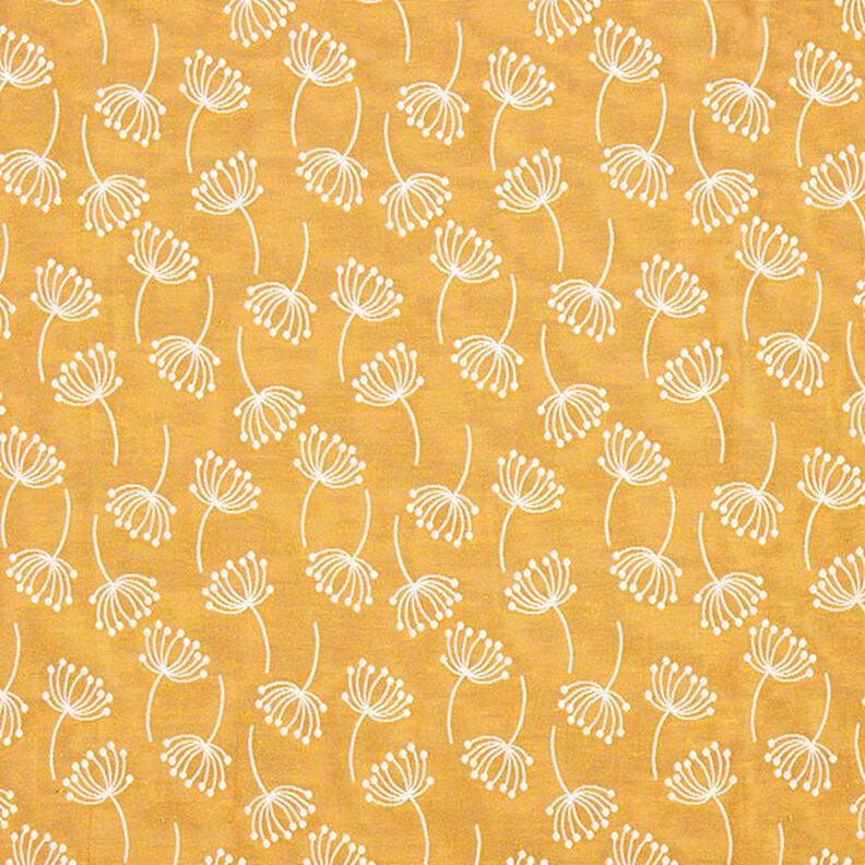 Dandelions Jacquard Furnishing Fabric – mustard,  image number 1