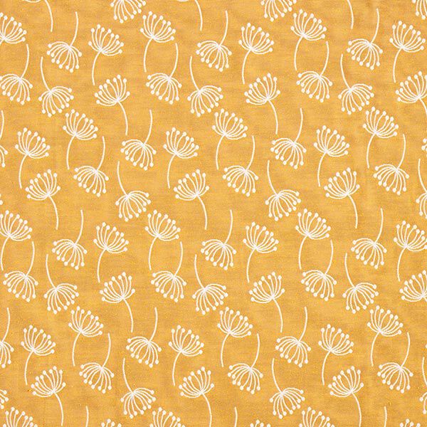 Dandelions Jacquard Furnishing Fabric – mustard,  image number 1