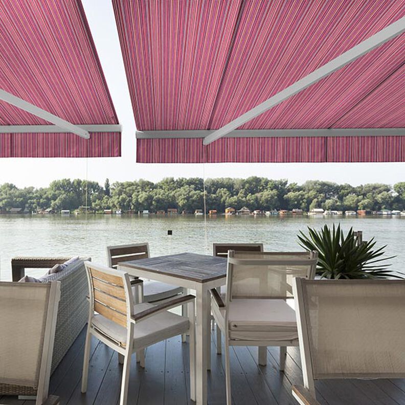 Awning Fabric Fine Stripes – intense pink/lilac,  image number 6