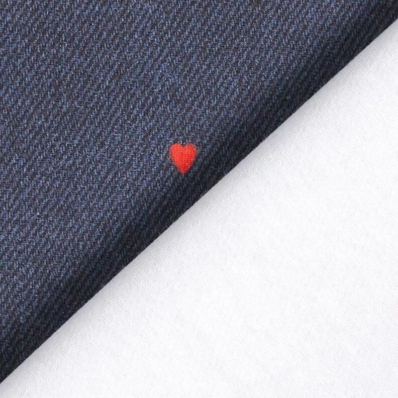Cotton Jersey Jeans look hearts Digital Print – blue grey/fire red,  image number 4