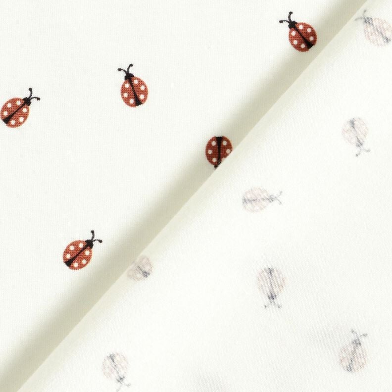 Cotton Jersey Ladybird &ndash; white/red,  image number 4