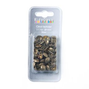 Upholstery Tacks [ 17 mm | 50 Stk.] - antique gold metallic, 