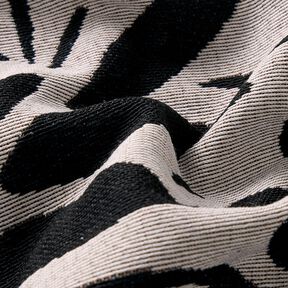 Decor Fabric Tapestry Fabric Abstract Plants – light beige/black, 