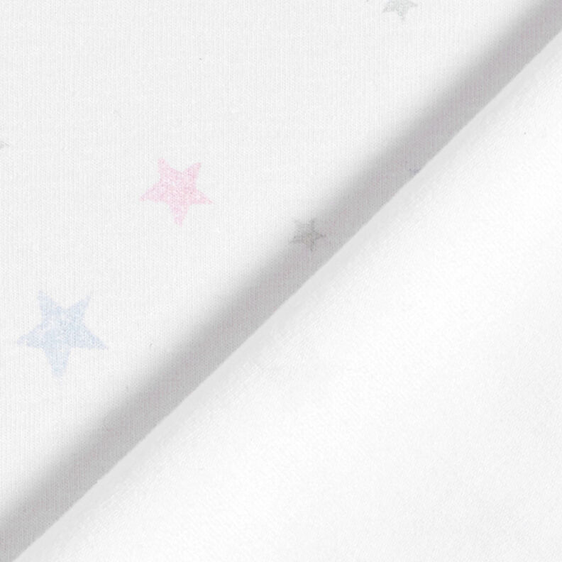 GOTS Star Stamp Look Cotton Jersey | Tula – white,  image number 4