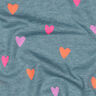 Cotton Jersey neon hearts | by Poppy – dove blue/neon orange,  thumbnail number 2